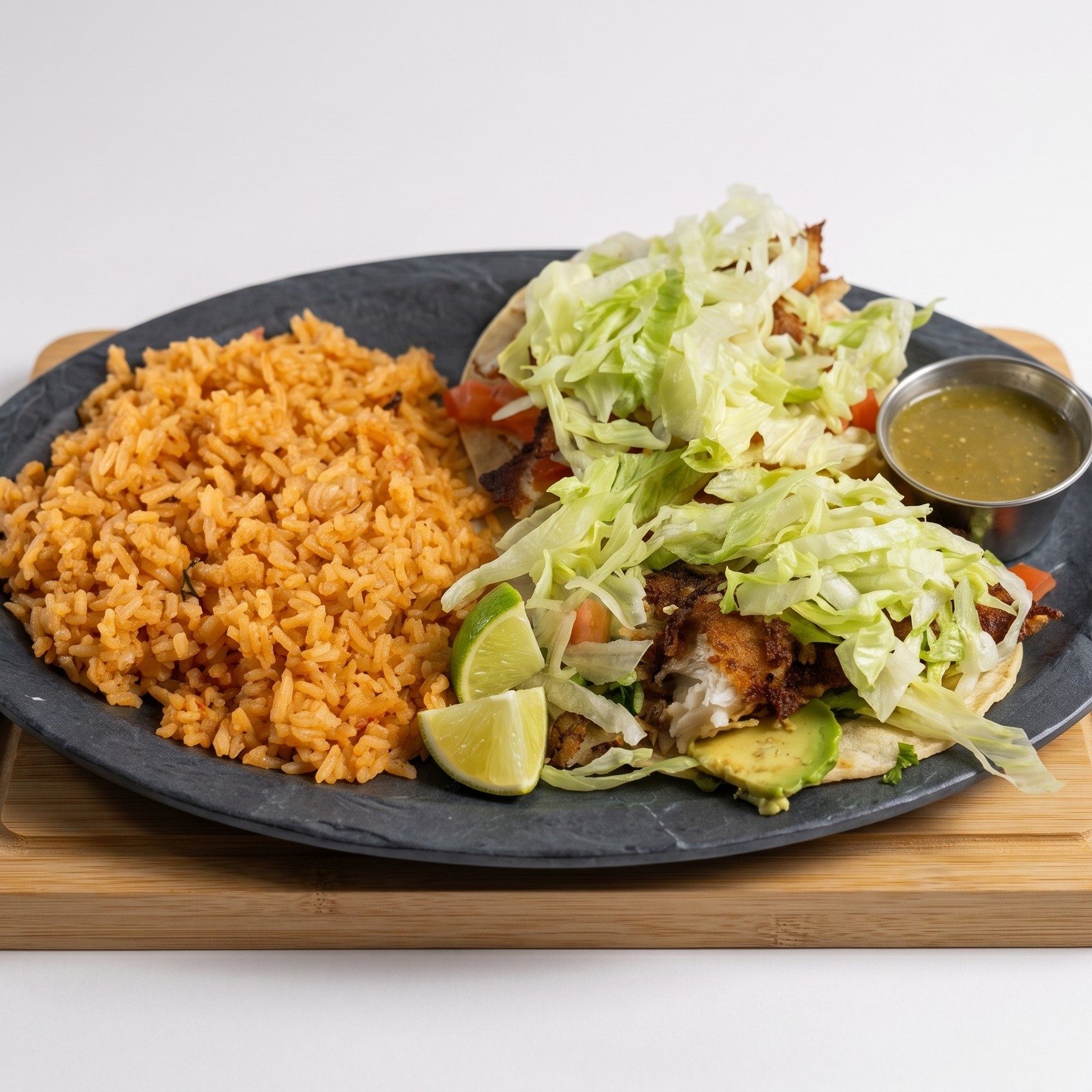 Fish or Shrimp Tacos Platter.